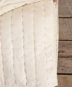 Natural Life Border Print Stitch Quilt