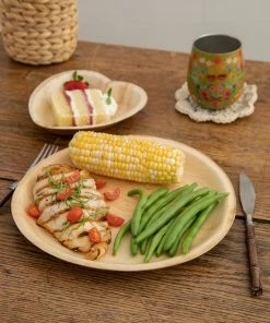 Natural Life Palm Leaf Plate Set Of 12