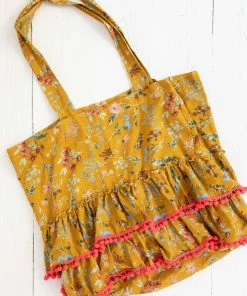 Natural Life Ruffle Tote Bag