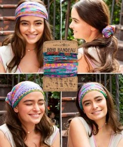 Natural Life Border Print Boho Bandeau Accessories