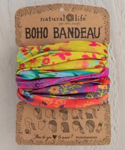Natural Life Border Print Boho Bandeau Accessories