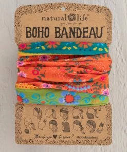 Natural Life Border Print Boho Bandeau Accessories