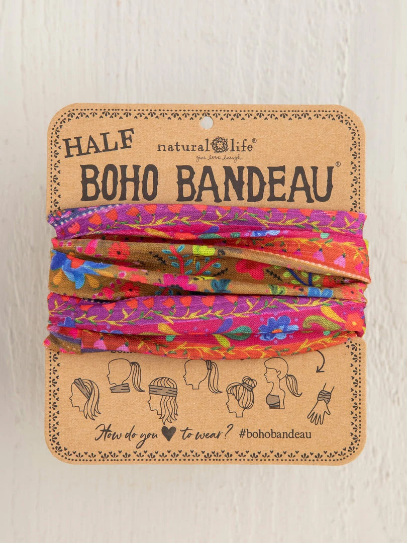 Natural Life Border Print Half Boho Bandeau 14 Natural Life Border Print Half Boho Bandeau