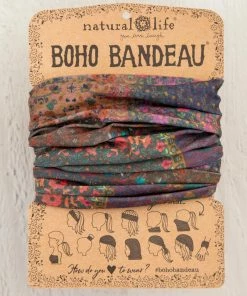 Natural Life Border Print Boho Bandeau Accessories