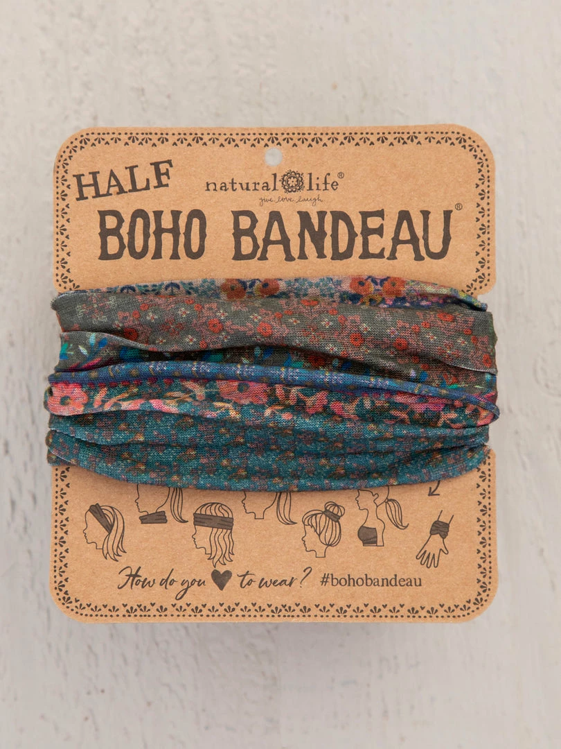 Natural Life Border Print Half Boho Bandeau 30 Natural Life Border Print Half Boho Bandeau