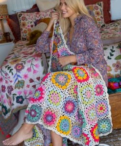 Natural Life Granny Square Crochet Blanket Back To Campus