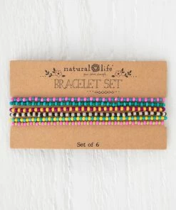 Natural Life Beaded Bracelet Set Of 6 ACCESSORIES