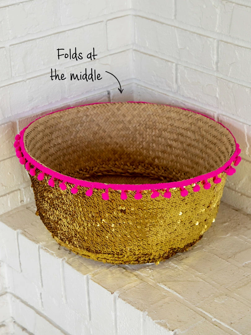 Natural Life Sequin Belly Basket 6 Natural Life Sequin Belly Basket
