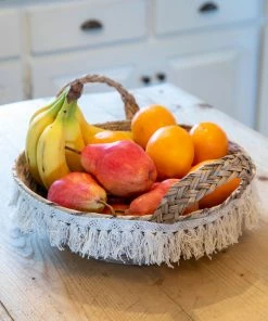 Natural Life Macrame Fringe Basket