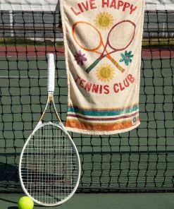 Natural Life Beach & Outdoors Live Happy Tennis Towel