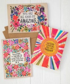 Natural Life Set Of 3 Greeting Cards