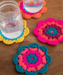 Natural Life Crochet Coaster Set