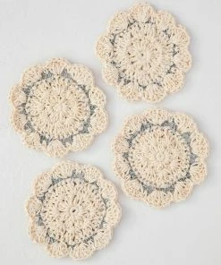 Natural Life Crochet Coaster Set