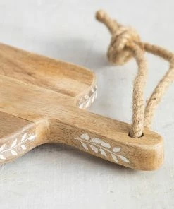 Natural Life Hand Carved Bread Board