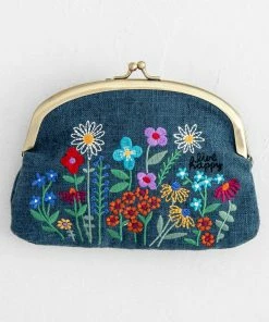 Natural Life Embroidered Coin Purse Back To Campus