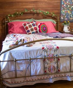 Natural Life Back To Campus Embroidered Coverlet