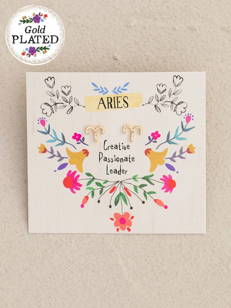 Natural Life Zodiac Perfect Tiny Studs 12 Natural Life Zodiac Perfect Tiny Studs