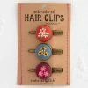 Natural Life Embroidered Hair Clip Set