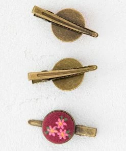 Natural Life Embroidered Hair Clip Set 9 Natural Life Embroidered Hair Clip Set
