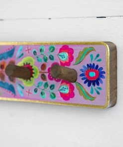 Natural Life Floral Hook Rack