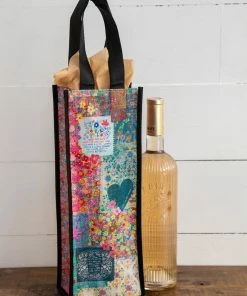 Natural Life Wine Bottle Happy Bag Kitchen & Drinkware