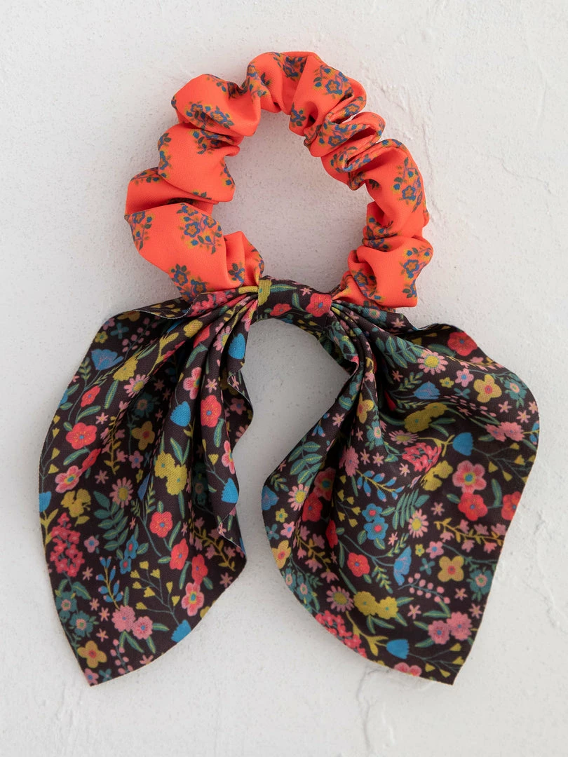 Natural Life Mixed Print Tie Scrunchie 5 Natural Life Mixed Print Tie Scrunchie