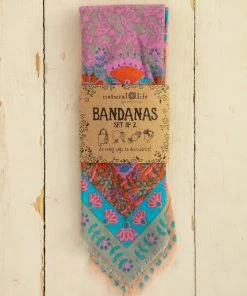 Natural Life Set Of 2 Bandanas Back To Campus
