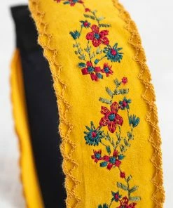 Natural Life Embroidered Velvet Headband 8 Natural Life Embroidered Velvet Headband