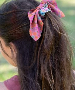 Natural Life Mixed Print Tie Scrunchie