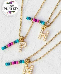 Natural Life Initial Charm Necklace Best Selling Gifts