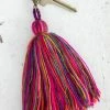 Natural Life Tassel Key Clip