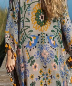 Natural Life NEW & TRENDING Border Kimono