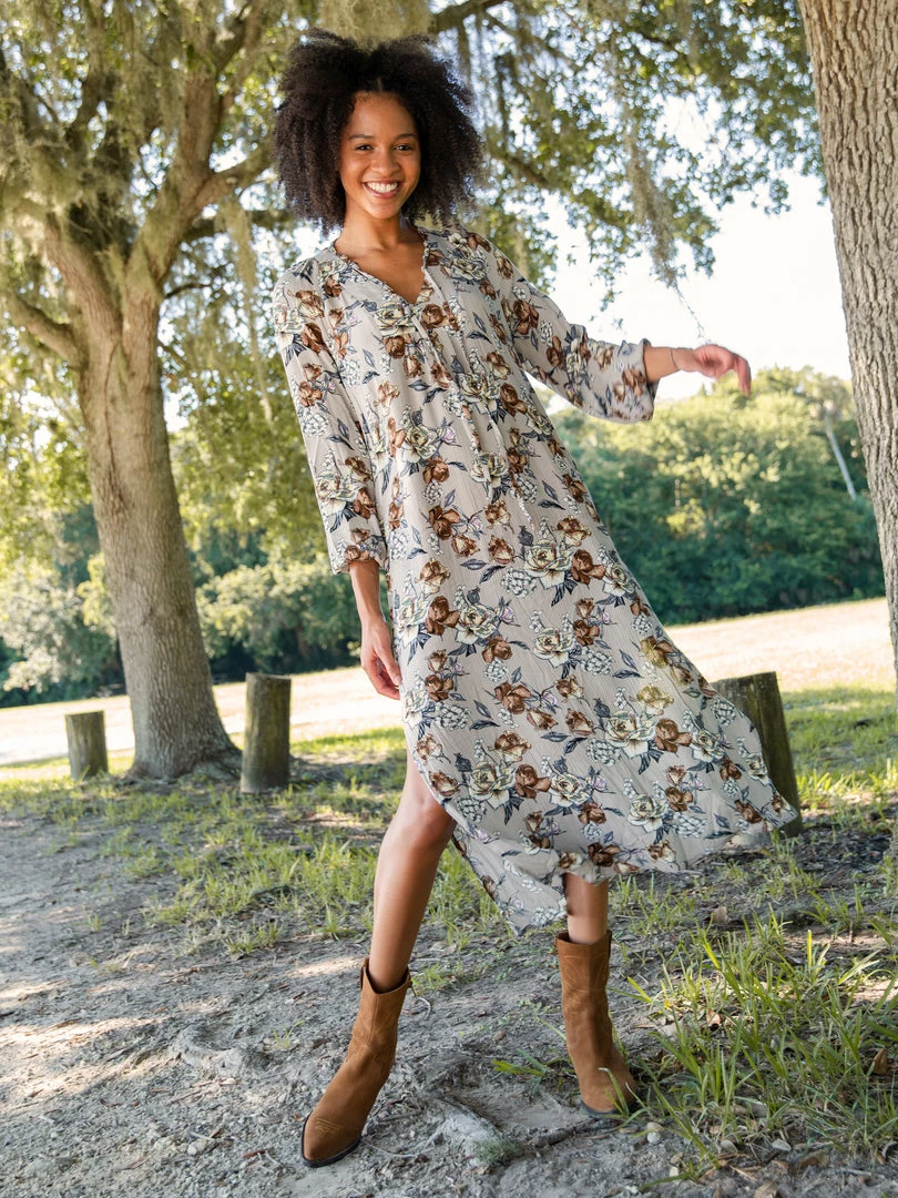 Natural Life CLOTHES Rowan Side Slit Midi Dress 11 Natural Life CLOTHES Rowan Side Slit Midi Dress