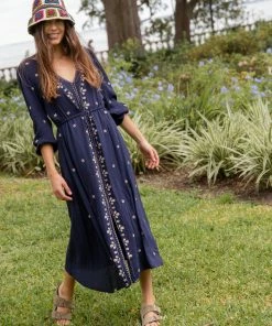Natural Life Brae Embroidered Midi Dress