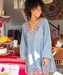 Natural Life Embroidered Taryn Dress CLOTHES