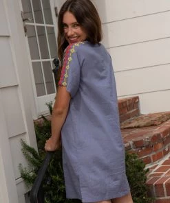 Natural Life Beach & Outdoors Embroidered Tassel Dress