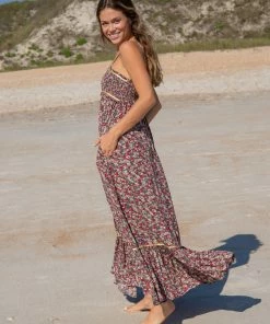 Natural Life Maya Smocked Maxi Dress CLOTHES