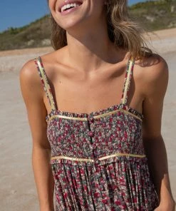 Natural Life Maya Smocked Maxi Dress CLOTHES