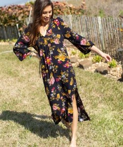 Natural Life CLOTHES Rowan Side Slit Midi Dress 22 Natural Life CLOTHES Rowan Side Slit Midi Dress