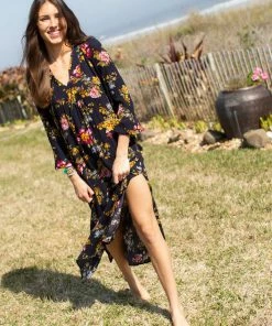 Natural Life CLOTHES Rowan Side Slit Midi Dress 21 Natural Life CLOTHES Rowan Side Slit Midi Dress