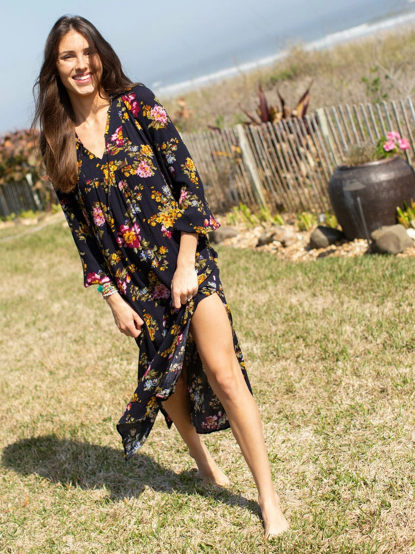 Natural Life CLOTHES Rowan Side Slit Midi Dress 6 Natural Life CLOTHES Rowan Side Slit Midi Dress