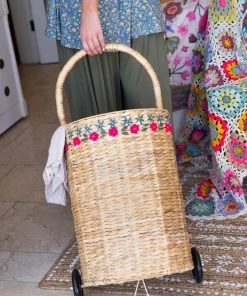 Natural Life Nantucket Rolling Laundry Basket