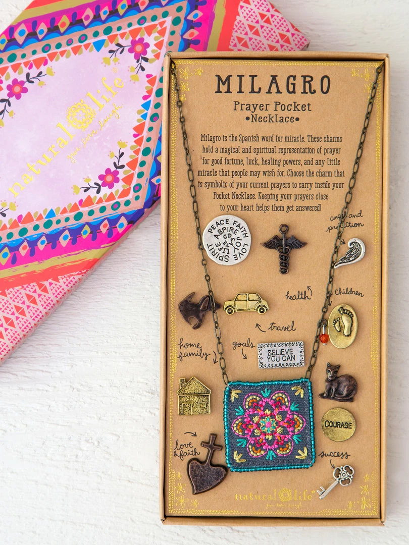 Natural Life Milagro Prayer Pocket Necklace 3 Natural Life Milagro Prayer Pocket Necklace