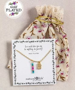 Natural Life Initial Charm Necklace Best Selling Gifts