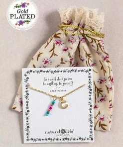 Natural Life Initial Charm Necklace Best Selling Gifts