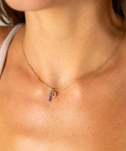 Natural Life Initial Charm Necklace Best Selling Gifts