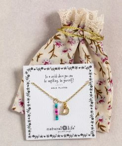 Natural Life Initial Charm Necklace Best Selling Gifts