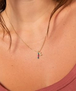 Natural Life Initial Charm Necklace Best Selling Gifts