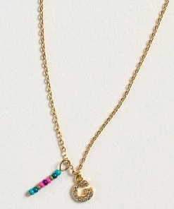 Natural Life Initial Charm Necklace Best Selling Gifts