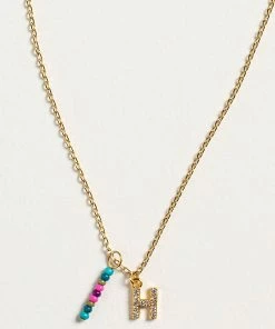 Natural Life Initial Charm Necklace Best Selling Gifts